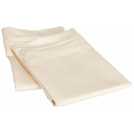 Superior  Egyptian Cotton 650 Thread Count Solid Pillowcase Set  Standard-Ivory 650SDPC SLIV